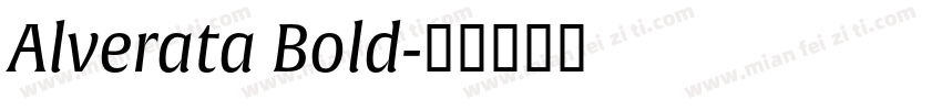 Alverata Bold字体转换